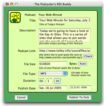 The Podcast RSS Buddy screenshot